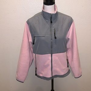 River’s End pink fleece nylon full zip up winter jacket